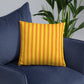 Pillow or Lumbar Bar Pillow Braniff Alexander Girard Aircraft Interior Design 1965 Orange Yellow Stripe