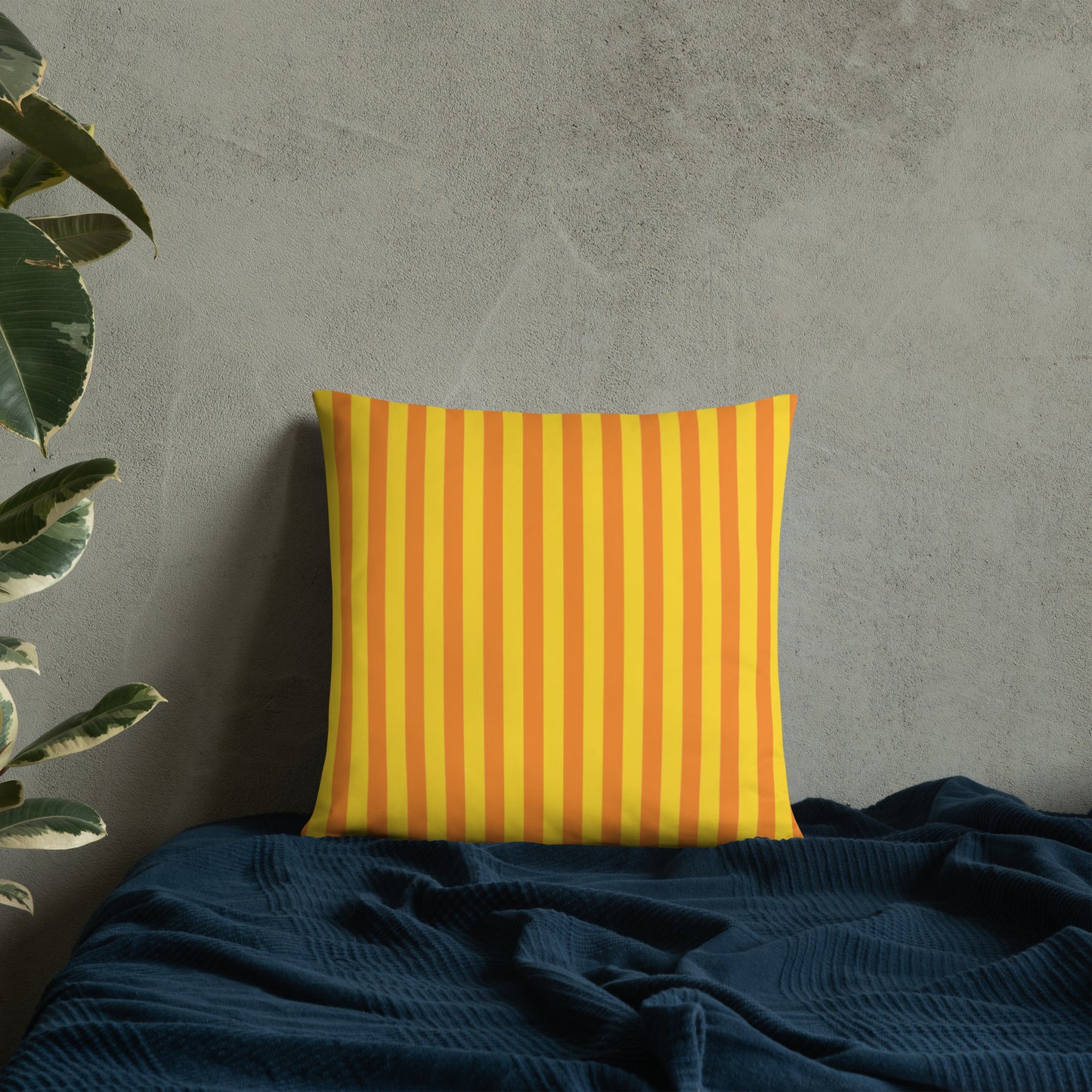 Pillow or Lumbar Bar Pillow Braniff Alexander Girard Aircraft Interior Design 1965 Orange Yellow Stripe