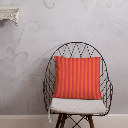 Pillow or Lumbar Bar Pillow Braniff Alexander Girard Aircraft Interior Design 1965 Watermelon Orange Stripe