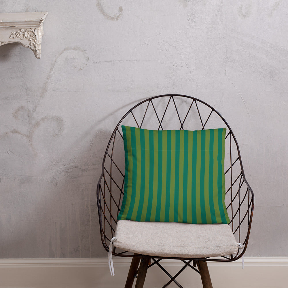 Pillow or Lumbar Bar Pillow Braniff Alexander Girard Aircraft Interior Design 1965 Green Green Stripe