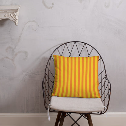 Pillow or Lumbar Bar Pillow Braniff Alexander Girard Aircraft Interior Design 1965 Orange Yellow Stripe