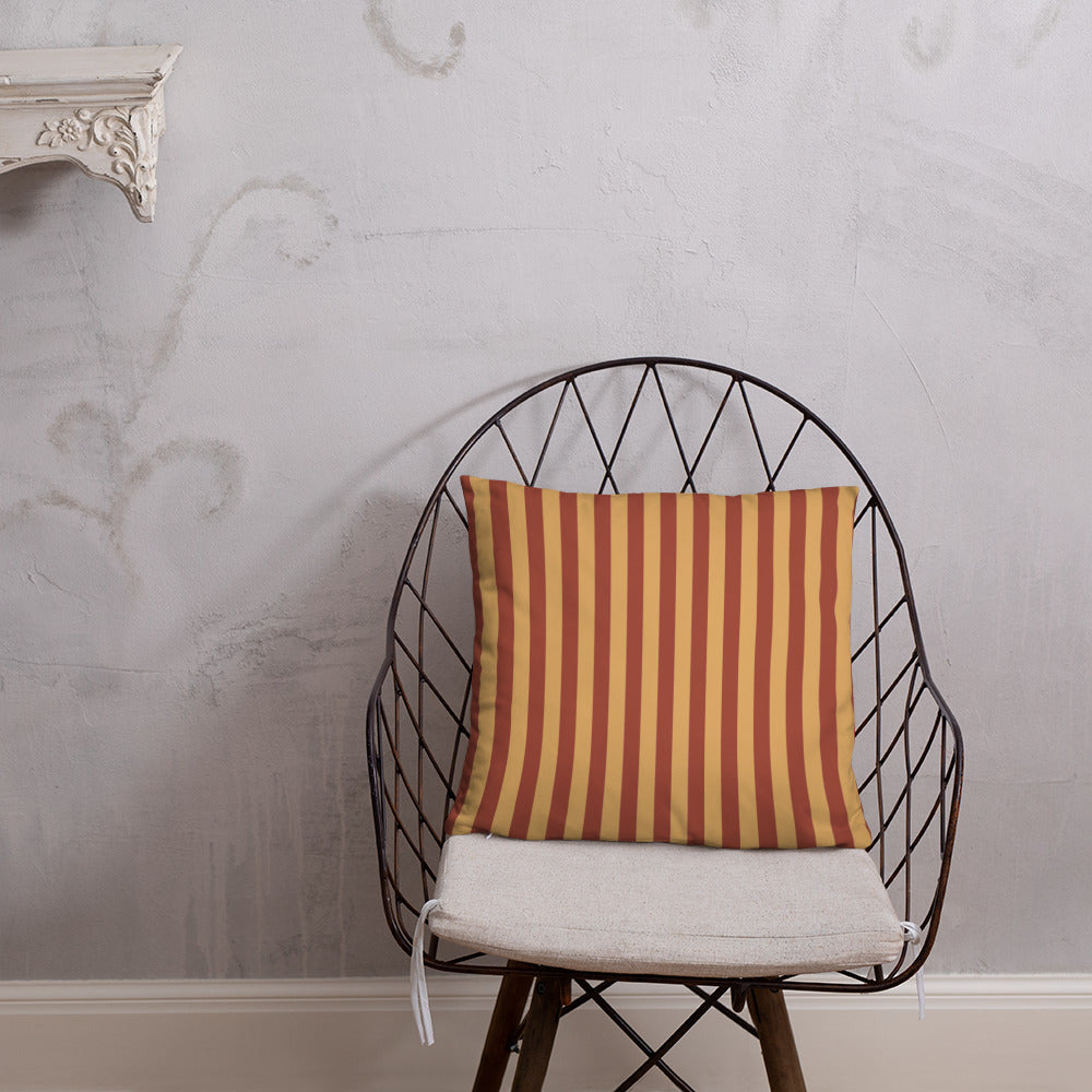 Pillow or Lumbar Bar Pillow Braniff Alexander Girard Aircraft Interior Design 1965 Rusty Cream Stripe