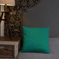 Pillow or Lumbar Bar Pillow Braniff Alexander Girard Aircraft Interior Design 1965 Green Blue