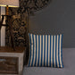 Pillow or Lumbar Bar Pillow Braniff Alexander Girard Aircraft Interior Design 1965 Navy Cream