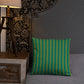 Pillow or Lumbar Bar Pillow Braniff Alexander Girard Aircraft Interior Design 1965 Green Green Stripe