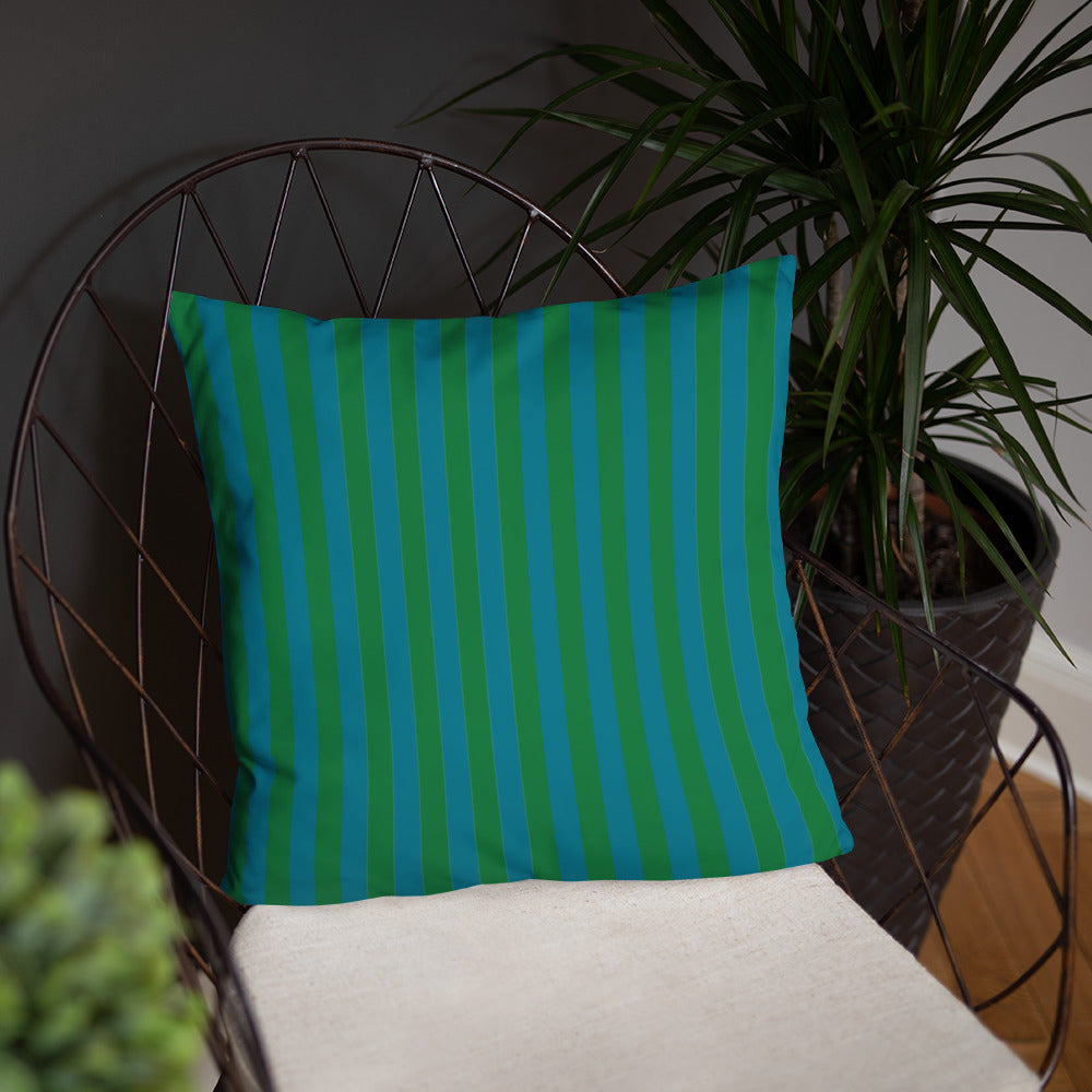 Pillow or Lumbar Bar Pillow Braniff Alexander Girard Aircraft Interior Design 1965 Green Blue