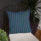 Pillow or Lumbar Bar Pillow Braniff Alexander Girard Aircraft Interior Design 1965 Purple Green