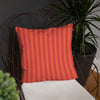 Pillow or Lumbar Bar Pillow Braniff Alexander Girard Aircraft Interior Design 1965 Watermelon Orange Stripe