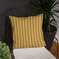 Pillow or Lumbar Bar Pillow Braniff Alexander Girard Aircraft Interior Design 1965 Cream Green Stripe