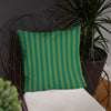 Pillow or Lumbar Bar Pillow Braniff Alexander Girard Aircraft Interior Design 1965 Green Green Stripe