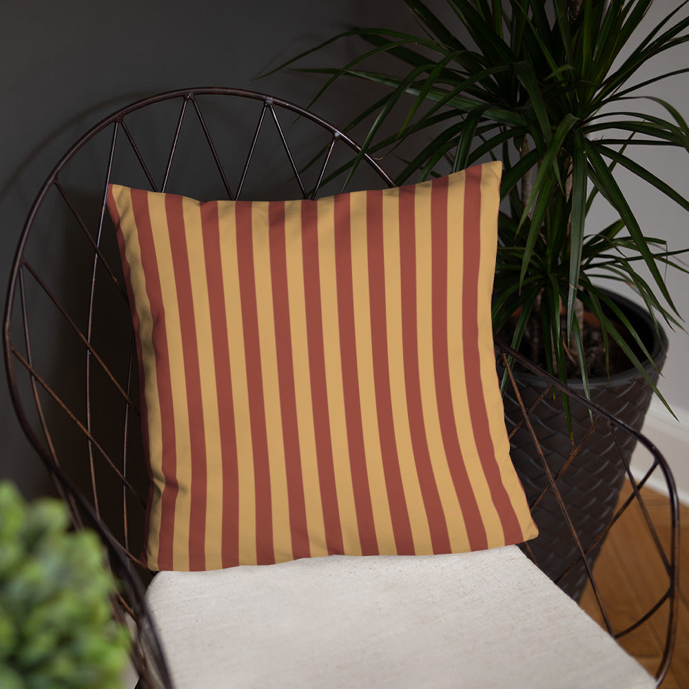 Pillow or Lumbar Bar Pillow Braniff Alexander Girard Aircraft Interior Design 1965 Rusty Cream Stripe