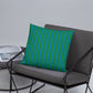 Pillow or Lumbar Bar Pillow Braniff Alexander Girard Aircraft Interior Design 1965 Green Blue