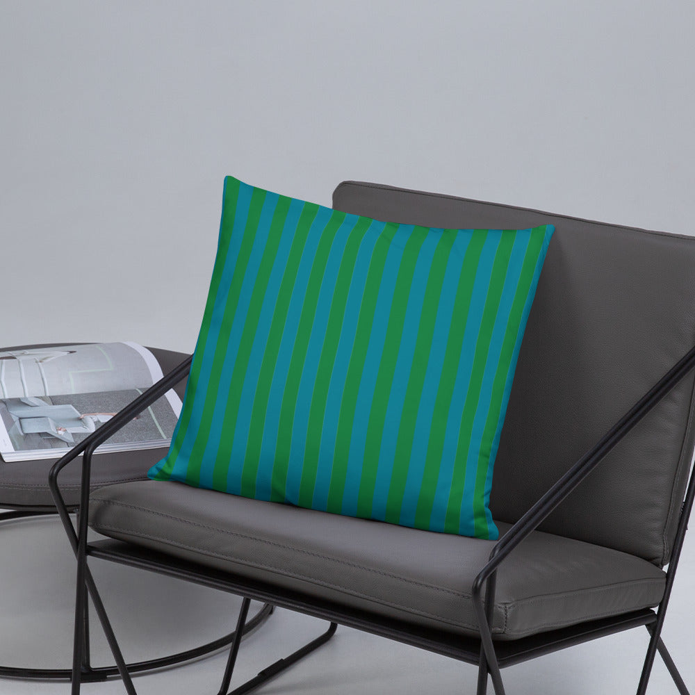 Pillow or Lumbar Bar Pillow Braniff Alexander Girard Aircraft Interior Design 1965 Green Blue