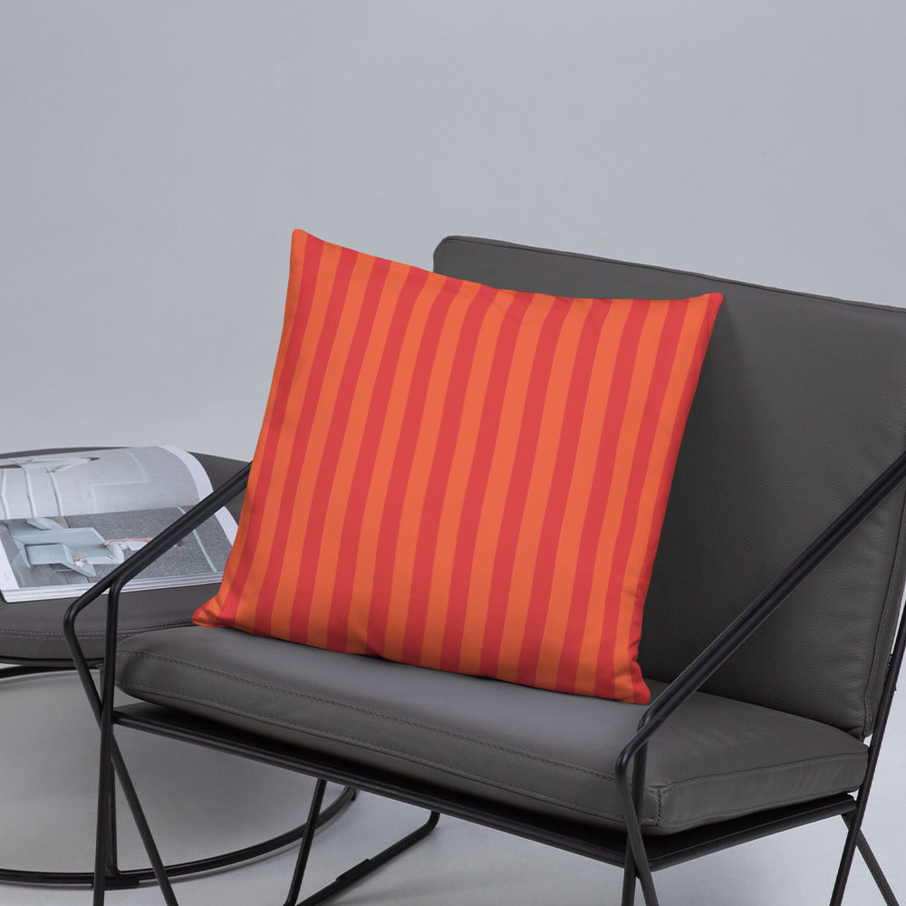 Pillow or Lumbar Bar Pillow Braniff Alexander Girard Aircraft Interior Design 1965 Watermelon Orange Stripe
