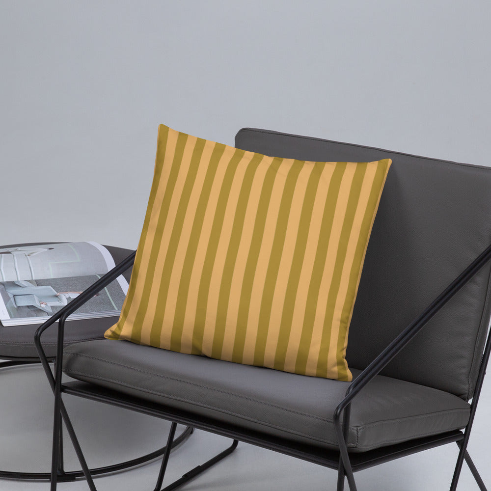 Pillow or Lumbar Bar Pillow Braniff Alexander Girard Aircraft Interior Design 1965 Cream Green Stripe