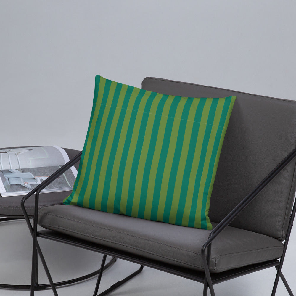 Pillow or Lumbar Bar Pillow Braniff Alexander Girard Aircraft Interior Design 1965 Green Green Stripe