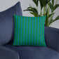 Pillow or Lumbar Bar Pillow Braniff Alexander Girard Aircraft Interior Design 1965 Green Blue