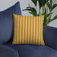 Pillow or Lumbar Bar Pillow Braniff Alexander Girard Aircraft Interior Design 1965 Cream Green Stripe