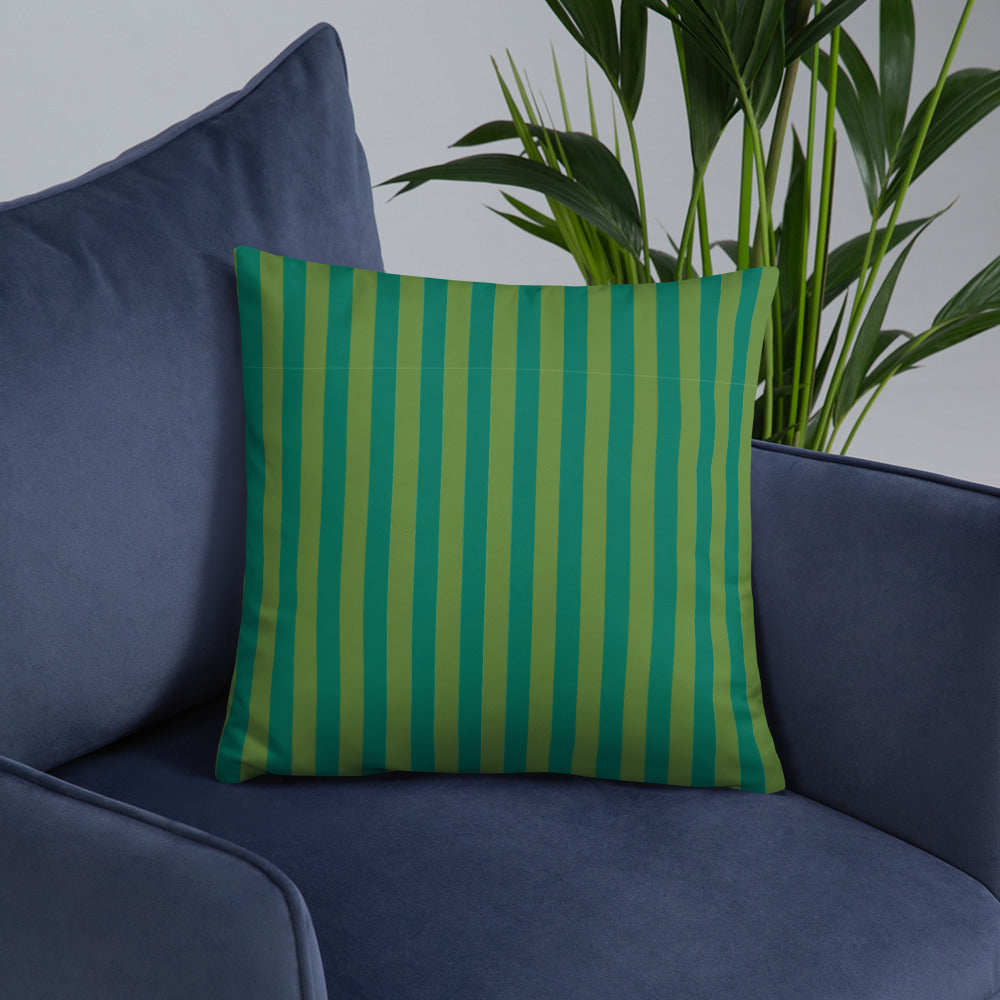 Pillow or Lumbar Bar Pillow Braniff Alexander Girard Aircraft Interior Design 1965 Green Green Stripe