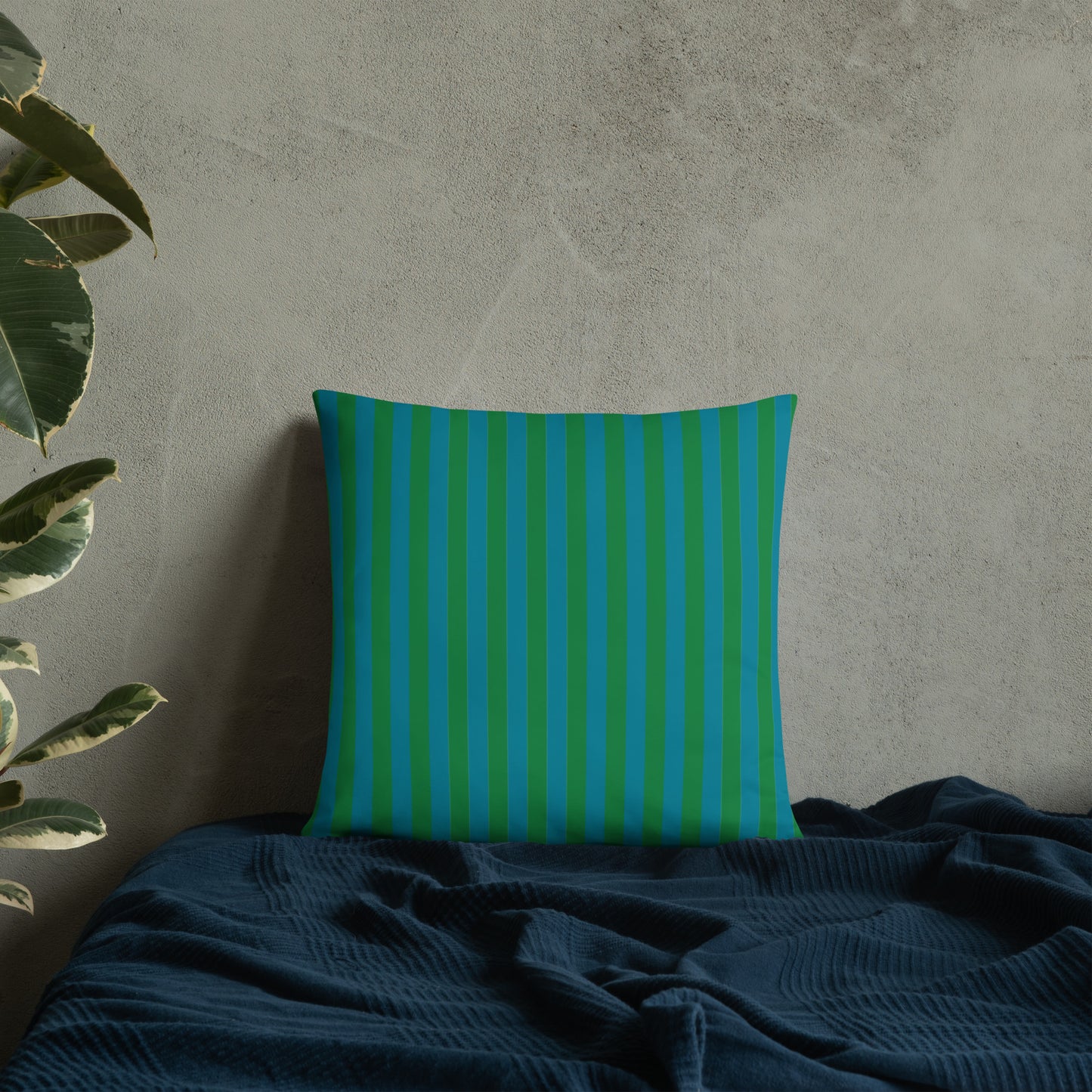 Pillow or Lumbar Bar Pillow Braniff Alexander Girard Aircraft Interior Design 1965 Green Blue