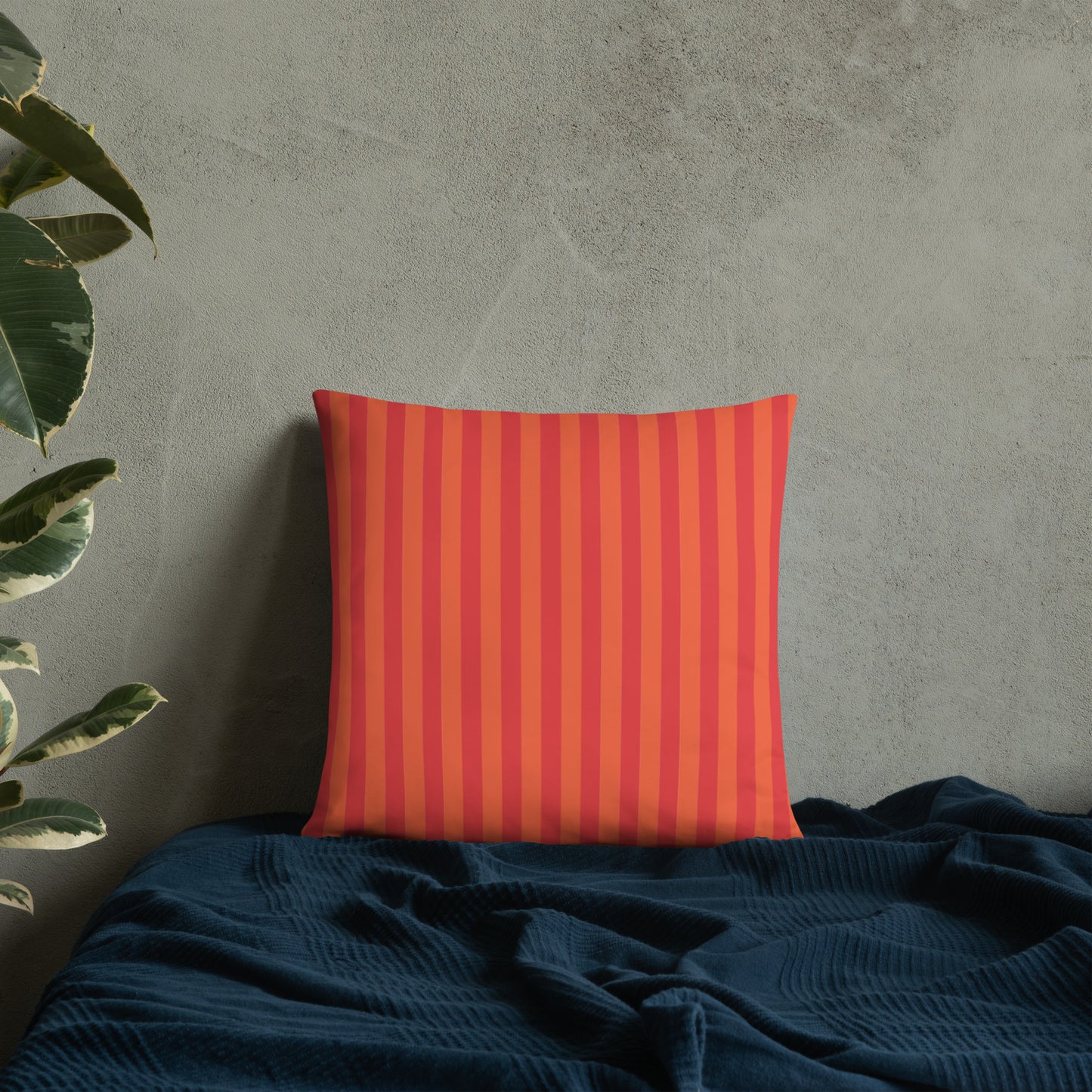 Pillow or Lumbar Bar Pillow Braniff Alexander Girard Aircraft Interior Design 1965 Watermelon Orange Stripe