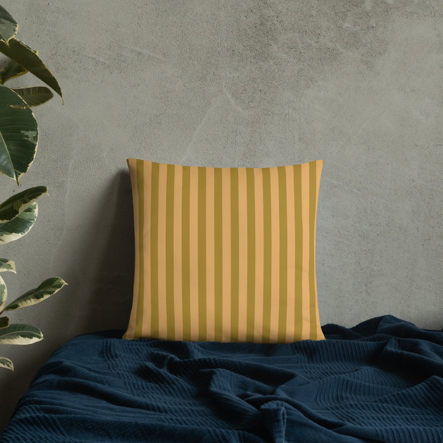 Pillow or Lumbar Bar Pillow Braniff Alexander Girard Aircraft Interior Design 1965 Cream Green Stripe