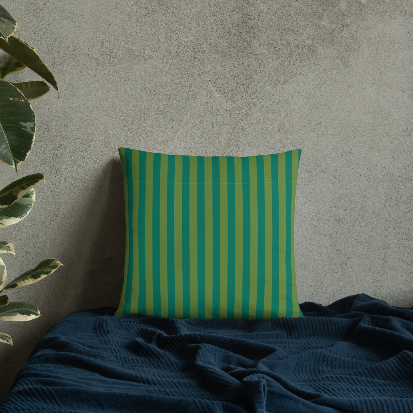 Pillow or Lumbar Bar Pillow Braniff Alexander Girard Aircraft Interior Design 1965 Green Green Stripe