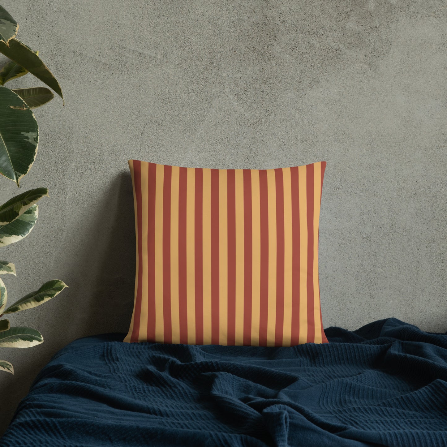 Pillow or Lumbar Bar Pillow Braniff Alexander Girard Aircraft Interior Design 1965 Rusty Cream Stripe