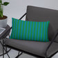Pillow or Lumbar Bar Pillow Braniff Alexander Girard Aircraft Interior Design 1965 Green Blue