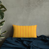 Pillow or Lumbar Bar Pillow Braniff Alexander Girard Aircraft Interior Design 1965 Orange Yellow Stripe