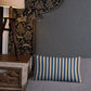 Pillow or Lumbar Bar Pillow Braniff Alexander Girard Aircraft Interior Design 1965 Navy Cream