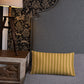 Pillow or Lumbar Bar Pillow Braniff Alexander Girard Aircraft Interior Design 1965 Cream Green Stripe