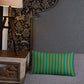 Pillow or Lumbar Bar Pillow Braniff Alexander Girard Aircraft Interior Design 1965 Green Green Stripe