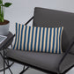 Pillow or Lumbar Bar Pillow Braniff Alexander Girard Aircraft Interior Design 1965 Navy Cream