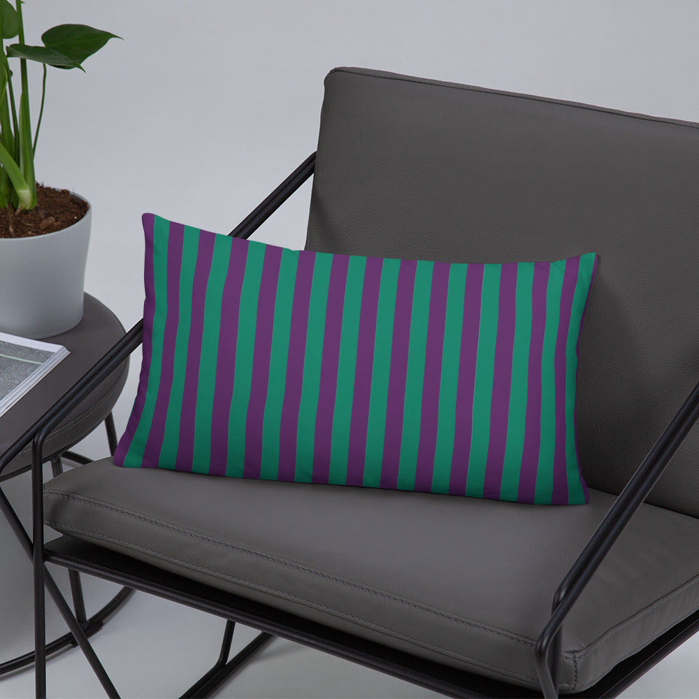 Pillow or Lumbar Bar Pillow Braniff Alexander Girard Aircraft Interior Design 1965 Purple Green