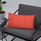 Pillow or Lumbar Bar Pillow Braniff Alexander Girard Aircraft Interior Design 1965 Watermelon Orange Stripe