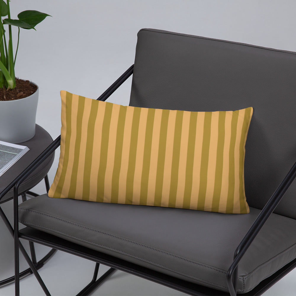 Pillow or Lumbar Bar Pillow Braniff Alexander Girard Aircraft Interior Design 1965 Cream Green Stripe