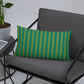 Pillow or Lumbar Bar Pillow Braniff Alexander Girard Aircraft Interior Design 1965 Green Green Stripe