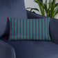 Pillow or Lumbar Bar Pillow Braniff Alexander Girard Aircraft Interior Design 1965 Purple Green