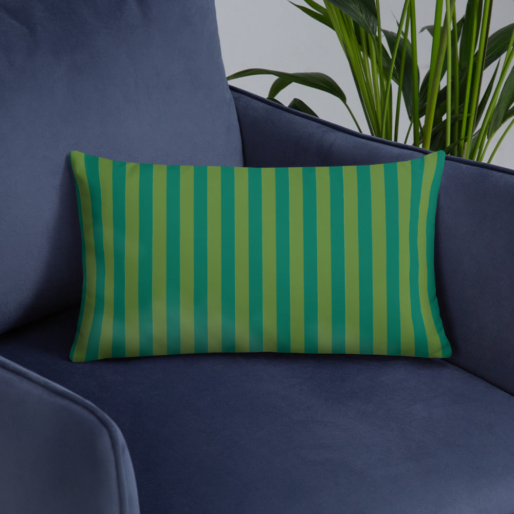 Pillow or Lumbar Bar Pillow Braniff Alexander Girard Aircraft Interior Design 1965 Green Green Stripe