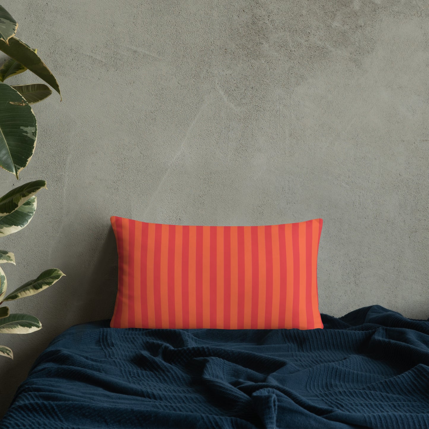 Pillow or Lumbar Bar Pillow Braniff Alexander Girard Aircraft Interior Design 1965 Watermelon Orange Stripe