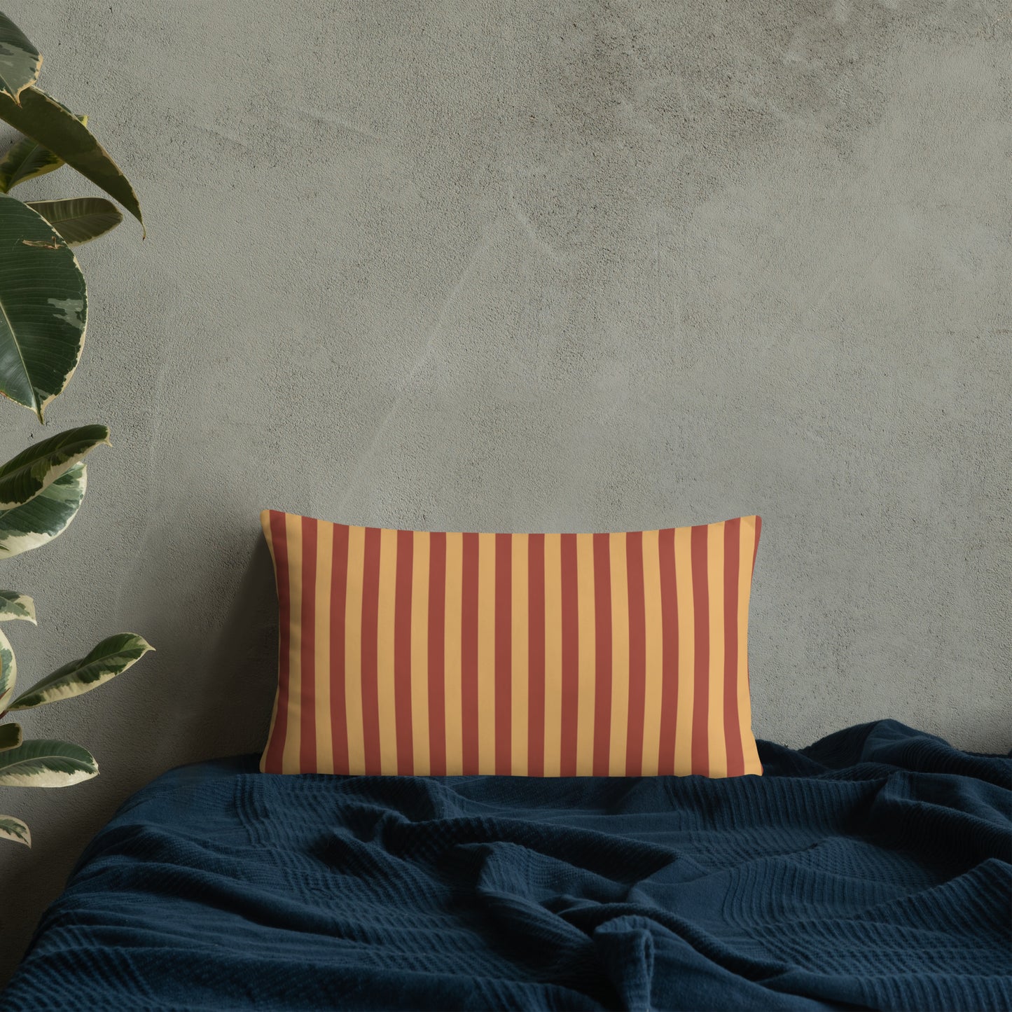 Pillow or Lumbar Bar Pillow Braniff Alexander Girard Aircraft Interior Design 1965 Rusty Cream Stripe