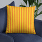 Pillow or Lumbar Bar Pillow Braniff Alexander Girard Aircraft Interior Design 1965 Orange Yellow Stripe