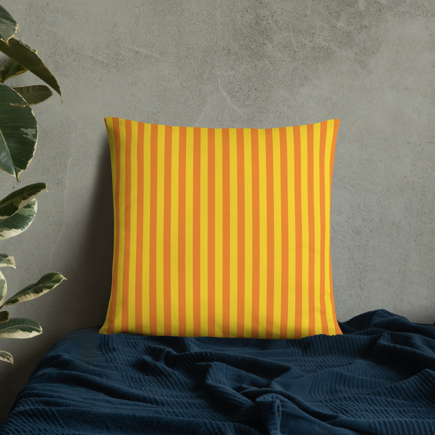 Pillow or Lumbar Bar Pillow Braniff Alexander Girard Aircraft Interior Design 1965 Orange Yellow Stripe