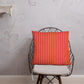Pillow or Lumbar Bar Pillow Braniff Alexander Girard Aircraft Interior Design 1965 Watermelon Orange Stripe