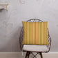Pillow or Lumbar Bar Pillow Braniff Alexander Girard Aircraft Interior Design 1965 Cream Green Stripe