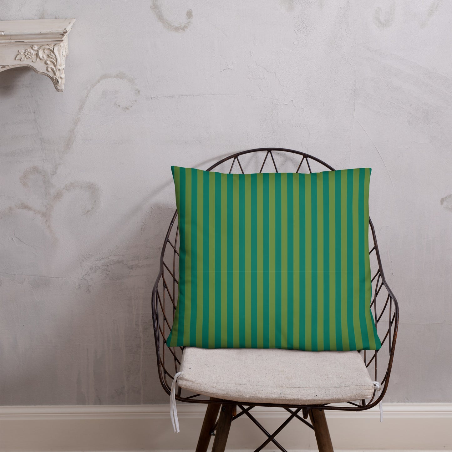 Pillow or Lumbar Bar Pillow Braniff Alexander Girard Aircraft Interior Design 1965 Green Green Stripe