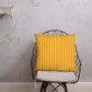 Pillow or Lumbar Bar Pillow Braniff Alexander Girard Aircraft Interior Design 1965 Orange Yellow Stripe