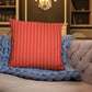 Pillow or Lumbar Bar Pillow Braniff Alexander Girard Aircraft Interior Design 1965 Watermelon Orange Stripe