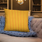 Pillow or Lumbar Bar Pillow Braniff Alexander Girard Aircraft Interior Design 1965 Orange Yellow Stripe